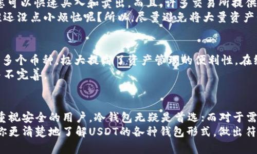 在数字货币的世界中，USDT（Tether）作为一种流行的稳定币，有多种存储和管理的方式。为了帮助您更好地理解，下面我们将从不同的角度介绍USDT的钱包类型，包括冷钱包、热钱包和其他相关选择，并介绍它们各自的优缺点。

冷钱包：守护你的数字财富
冷钱包是一种不连接到互联网的钱包。这种钱包因为其物理隔离，通常被认为是最安全的存储方式。具体来说，冷钱包可以是硬件钱包（如Ledger Nano S、Trezor等），或者是纸钱包。在这类钱包中，私钥不会接触到网络，极大地降低了被黑客攻击的风险。
例如，想象一下你把贵重的金饰放在一个保险箱中，即使有小偷闯入，他们也拿不到你宝贵的财富。这就是冷钱包的优势所在。然而，冷钱包的缺点是使用相对不便，一旦丢失或损坏可能会导致数字资产的永久丢失。

热钱包：随时随地的灵活选择
热钱包则是连接到互联网的数字钱包，方便用户随时随地进行交易。这类钱包包括桌面钱包、移动钱包和在线钱包。比如说，手机上的数字钱包应用就属于这类。
就像疫情期间，你可能更倾向于使用外卖应用点餐，而不是亲自去餐厅。这种灵活性就是热钱包的魅力所在。然而，热钱包由于常年在线，容易受到网络攻击，所以安全性相对较低。使用热钱包时，务必要确保使用信誉良好的平台，并开启双重认证。

交易所钱包：便捷但需谨慎
许多人在交易所进行交易时，往往会把USDT存放在交易所提供的钱包中。这种钱包的优点是交易方便，您可以快速买入和卖出。而且，许多交易所提供了流动性挖矿等服务，可以让你的资产产生额外收益。
但是，交易所钱包并不属于用户自己的钱包，风险在于交易所可能会出现安全问题或关闭账户的可能。谁还没点小烦恼呢？所以，尽量避免将大量资产长期存放在交易所钱包中，最好只保留执行交易需求的资金。

多币种钱包：一包搞定多种数字货币
有些钱包支持多种数字货币的存储，包括USDT。这种多币种钱包的优势在于用户可以通过一个钱包管理多个币种，极大提高了资产管理的便利性。在线多币种钱包如Coinomi和Exodus都是不错的选择，它们提供友好的用户界面和较高的安全性。
然而，使用多币种钱包时，也要仔细核实是否支持您所需的所有币种，有些钱包可能对特定币种的支持并不完善。

总结
不同类型的钱包，各有优缺点，而选择最适合自己的钱包，完全取决于个人用户的需求和使用习惯。对于重视安全的用户，冷钱包无疑是首选；而对于需要频繁交易的用户，热钱包和交易所钱包则更为合适。
选择一个合适的钱包，犹如选择一双舒适的鞋子，合适的才是最好的。希望通过这个简单的介绍，能帮助你更清楚地了解USDT的各种钱包形式，做出符合自己需求的明智选择。